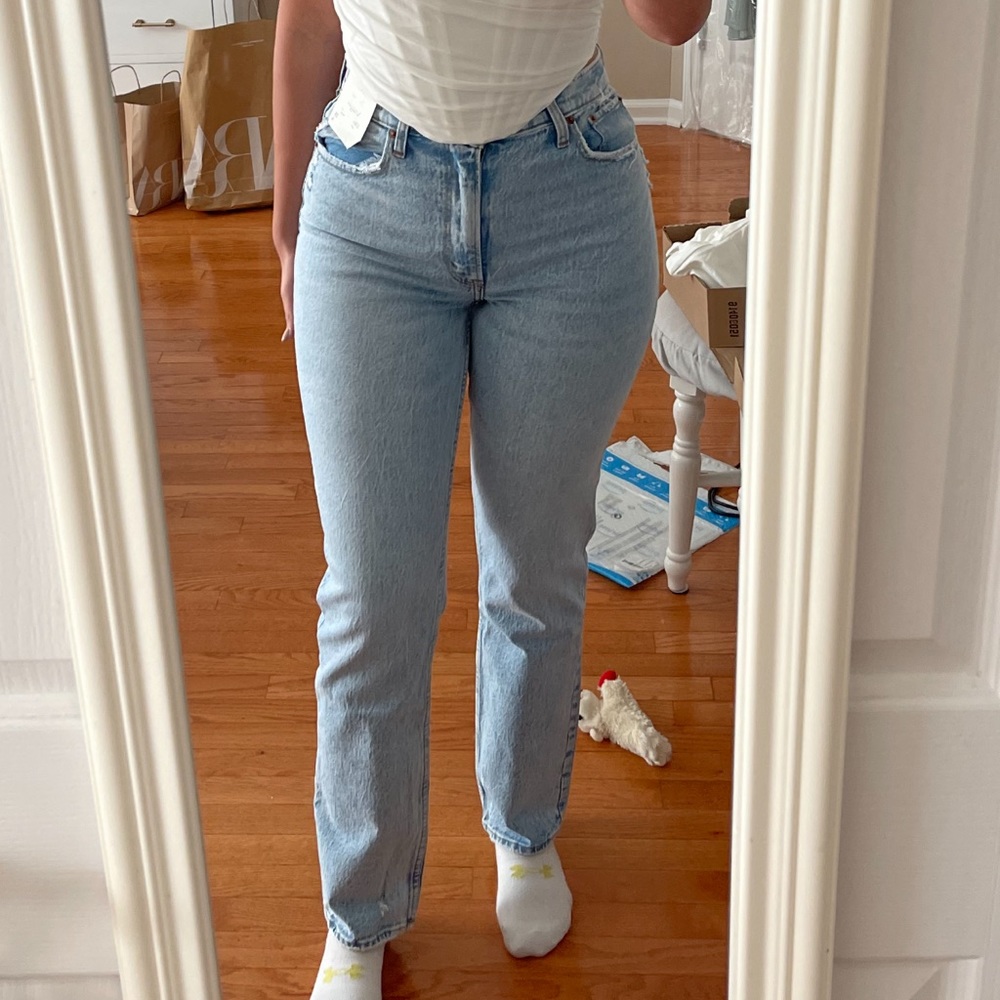 Ultra High Rise 90s Straight Jean Light 28 Long